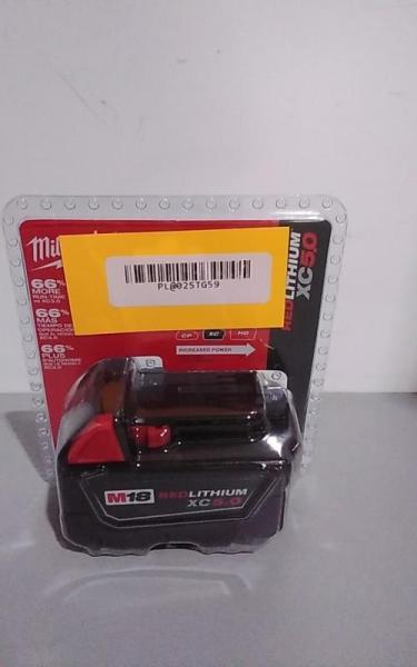 Milwaukee M18 18V 5.0Ah Lithium-Ion XC Extended Capacity Battery Pack - MSRP $169
