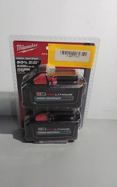 Milwaukee M18 18V Lithium-Ion High Output 6.0Ah Battery 2pk - MSRP $299