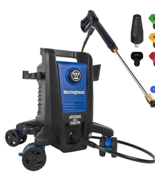 Westinghouse ePX3500 Electric Pressure Washer, APEXPOWER 14in Cordless Brushless Electric Chainsaw, VEVOR - MSRP $1,637