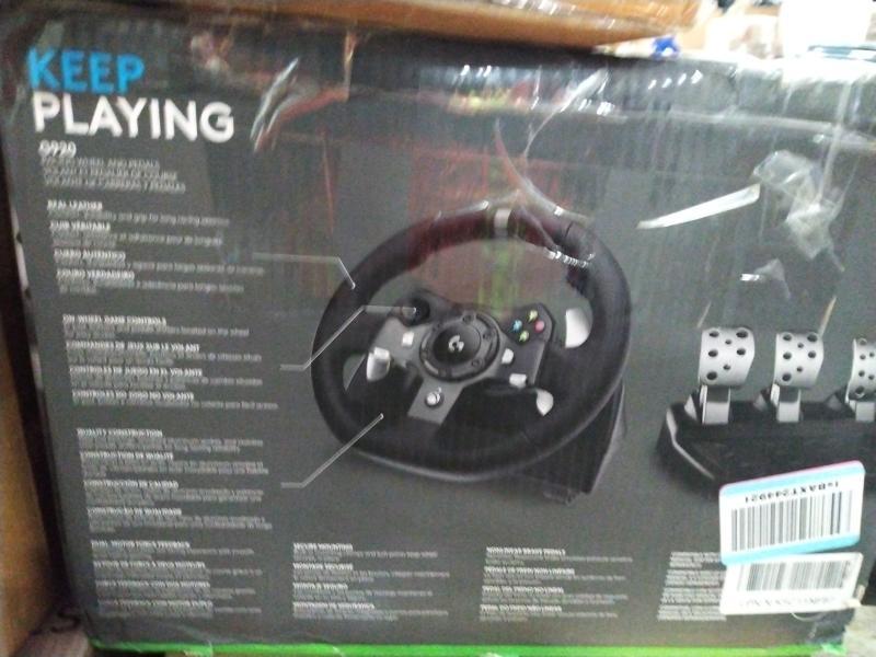 Unprocessed Manifested AMZ LPN Pallet - Logitech Racing Wheel & Pedals, Shark Steam Mop, Garvee Rug - MSRP $2,733
