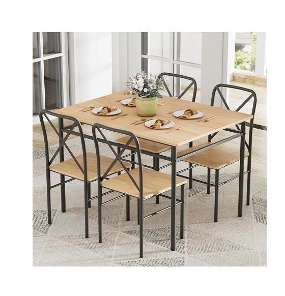 VECELO 5pc Dining Table Set, Jocoevol Metal Bunk Bed Twin-Twin, YITAHOME 96x48x24in Raised Garden Bed Kit - MSRP $1,141