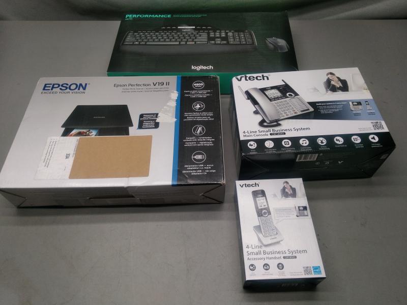 General Merch - Epson Document Scanner, Logitech MK850 Keyboard & Mouse Combo, Billboard Speaker - MSRP $1,342