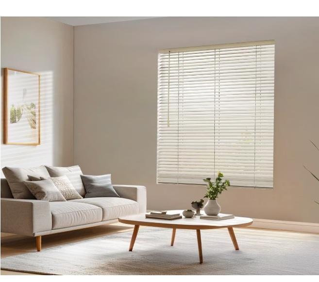 Doors & Windows- Veneta Cordless Faux Wood Blinds, ODL Cordless Add-On Blinds, Hampton Bay, Ply Gem - Est Retail $1,925