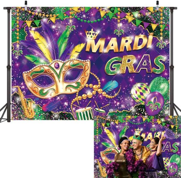 Camera - Mardi Gras Backdrop, Easter Truck Garage Door Cover, Open a Book Backdrop - MSRP $2,239