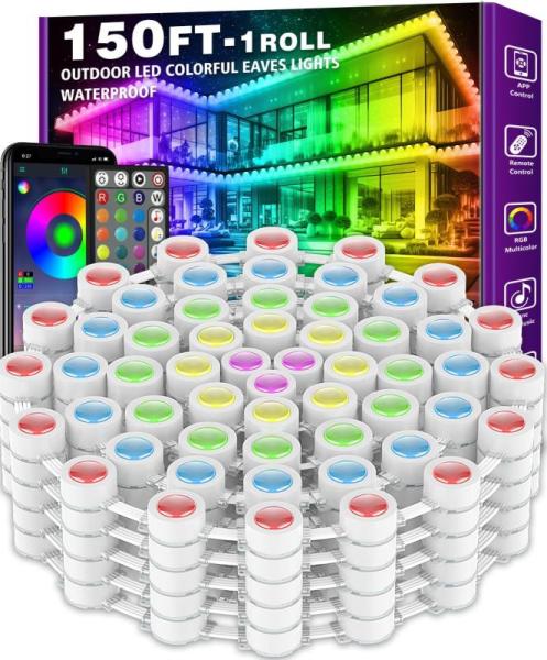 Home Improvement - FBZ 150ft Permanent Outdoor RGB Lights, iHomey 100ft Permanent Outdoor Eaves Light - MSRP $22,242