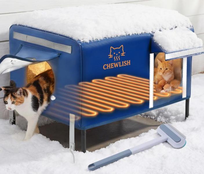 Pet Products - Chewlish Outdoor Heated House, AEMYNOUZ Pet Food Stand, TMoMT Dog Bark Deterrent Devices - MSRP $11,912