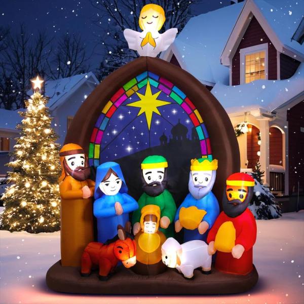Home - Bathtub Kneeling Mats with Toy Organizer, Nativity Scene Decor, Islamic Tabletop Centerpieces - MSRP $14,482