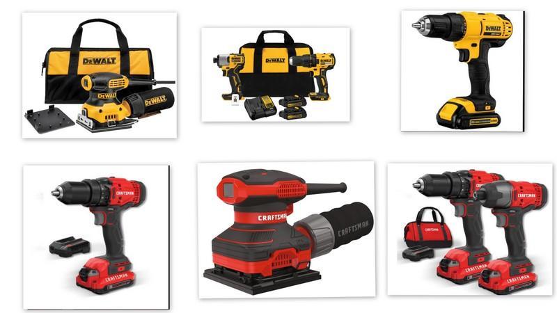 Craftsman, Dewalt, Combo Drills, Drill, Sanders, Power & Mix Tools