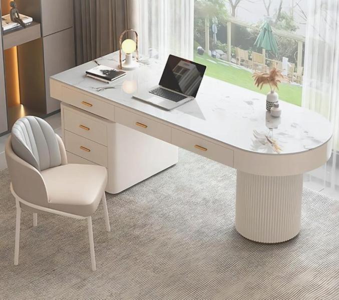 Furniture - Half-circle Writing Desk, Twin/Full Loft Ladder, Beckford Metal Slats - MSRP $1,077
