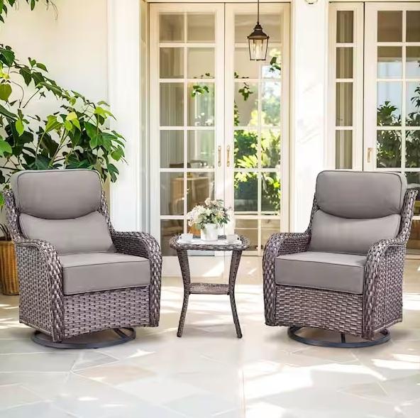Seasonal - Bellefurn NovaSwivel Wicker Paito, Lifestyle Solutions, Nexgrill, BYBLIGHT, Hampton Bay - Est Retail $1,484