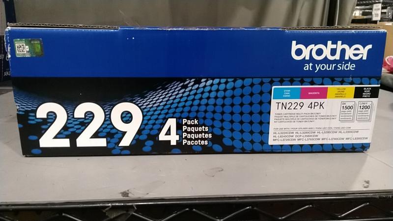 Brother TN229 4-Pack Standard-Yield Toner Cartridges - Black/Cyan/Magenta/Yellow - MSRP $289