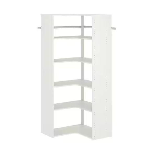 Flooring & Rugs - Closet Evolution Wall Mount 6-Shelf Wood Closet System, Daltile, Lifeproof - Est Retail $1,180