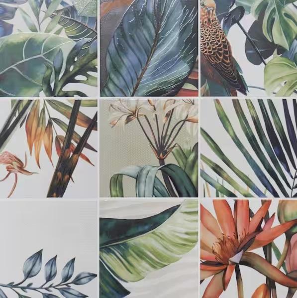 Pallet of Ivy Hill Tile Angela Harris Native Tikida Decor 7.87inx7.87in Matte Porcelain Wall Tiles - Est Retail $2,185