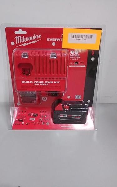 Milwaukee M18 18V Lithium-Ion XC Starter One 5.0Ah Battery & Charger Kit - MSRP $199