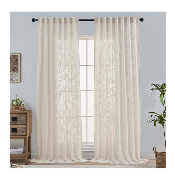 Home- OWENIE Natural Linen Curtains, LIKETN Soft Strawberry Bathroom Rugs, YIUTOYILY Black Candle Holders -MSRP $11,009