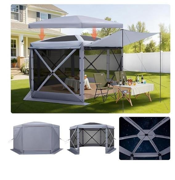 VEVOR Pop-up Gazebo Screen Tent, Munchkin Electric Baby Bouncer/Rocker, Arden Outdoor Loveseat Cushion Set -MSRP $1,018