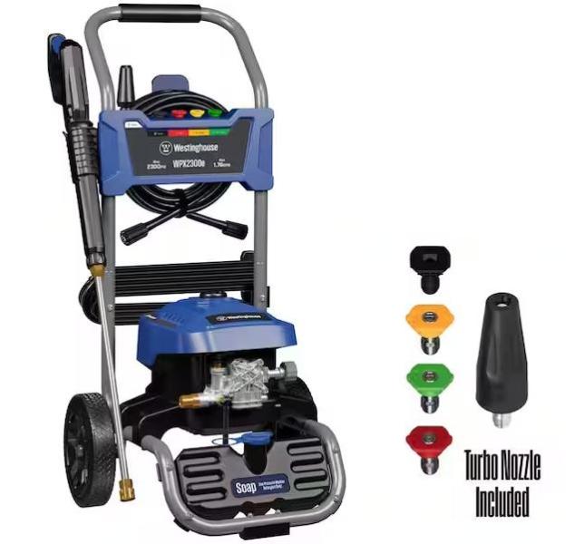 Westinghouse WPX2300e HD 2300 Max PSI 1.76 Max Electric Pressure Washer, SUNVIVIPRO Espresso/Americano - MSRP $2,234