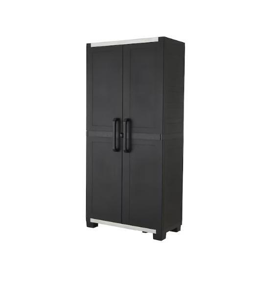 Keter Premium One Freestanding Plastic Garage Cabinet, Utilitech 1/2HP 115V 55gal Aluminum Sub Sump Pump - MSRP $2,421