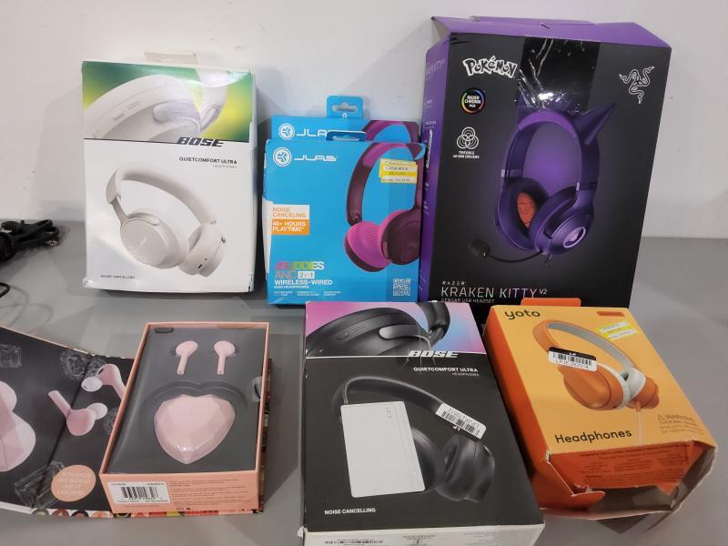 Electronics - Bose Headphones, Nest Learning Thermostat, Soundcore Earbuds - Est Retail $2,964