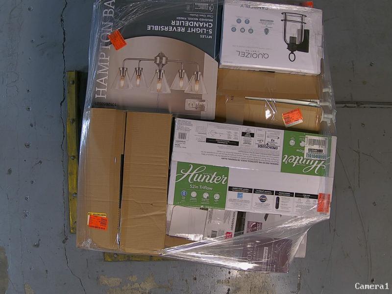 Lighting & Electrical- Hunter LED Ceiling Fan, Hampton Bay, DSI LIGHTING, Monteaux Lighting, Quoizel -Est Retail $3,319