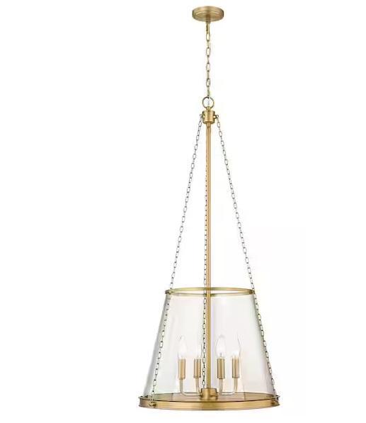 Lighting & Electrical- Prescott 18in 4-Light Pendant, Golden Lighting, Hampton Bay, Capital Lighting -Est Retail $2,617