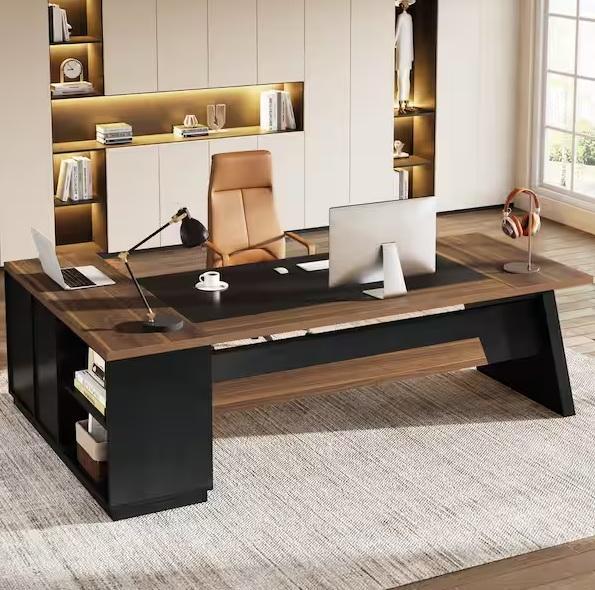 Home Decor - BYBLIGHT Capen 78inL Shaped Executive Desk, LAOTIES, Bestier, Carnegy Avenue - Est Retail $1,168