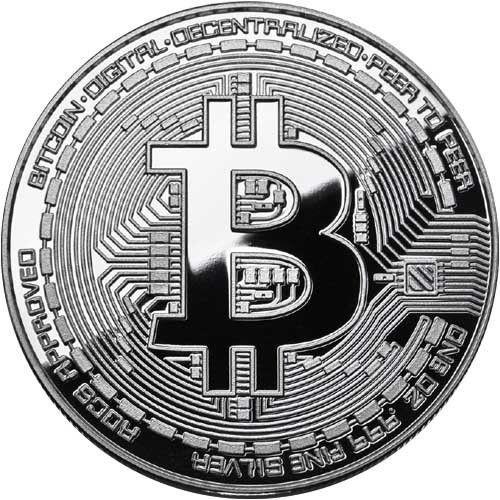 500 Silver Coated Iron Bitcoin Collectible Coins