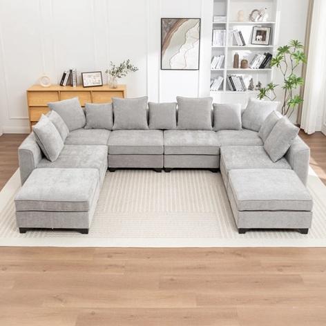 TRUCKLOAD - Home Decor - Bennett Sectional, Corduroy Sofa, Dreamline Backwall Kit, Pastry Display Case - MSRP $47,085