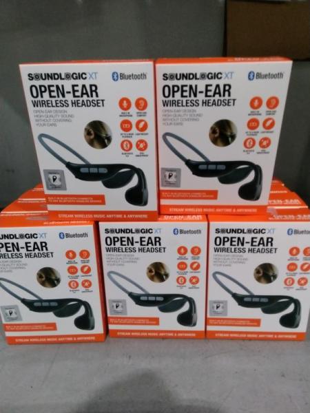 Electronics - Itek Adjustable Collapsible Phone Holders, SoundLogic XT Open-Ear Wireless Headsets - MSRP $1,034