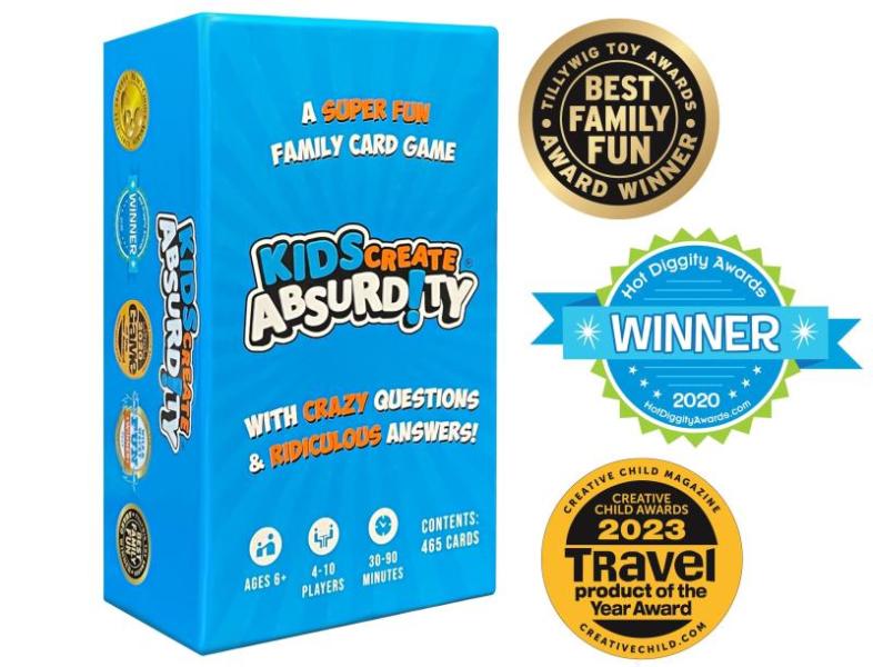 Award Winning Card Game for Kids-KIDS CREATE ABSURDITY-OVERSTOCK MSRP $19,984