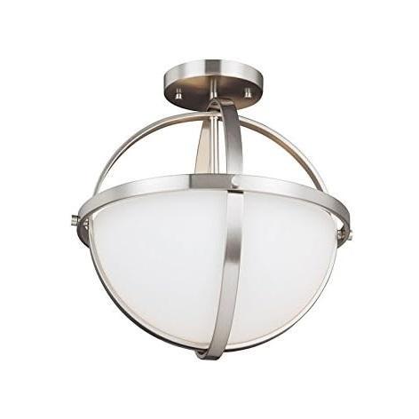 Beachcrest Home Balsamo 2-Light Shaded Globe Pendant - MSRP $197