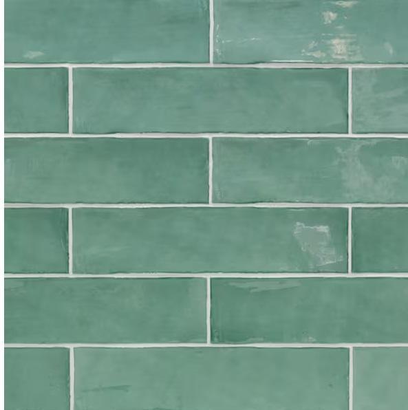 Pallet of Ivy Hill Tile Catalina Green Lake 3inx12inx8mm Polished Ceramic Subway Wall Backsplash Tiles -Est Retail $997