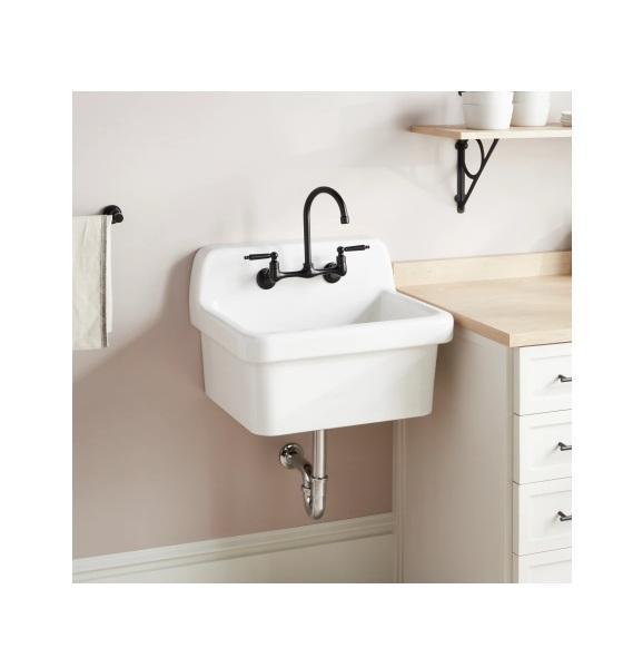 Signature Hardware 497599 China Utility Sink - MSRP $449