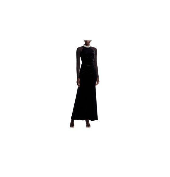 Eliza J Necklace Collar Illusion Sleeve Velvet Gown & Assorted Apparel - Original MSRP $1,916