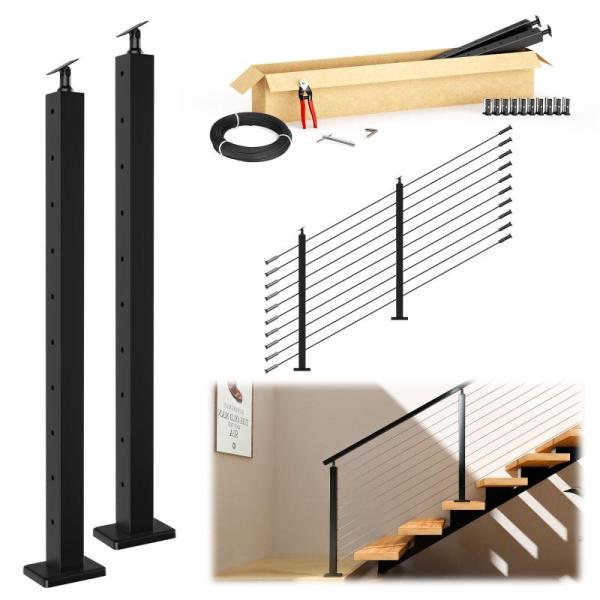General Merchandise - Muzata 5-10ft Modular Black Cable Railing Kit, oplace Slushie/Soft Serve Machine - MSRP $2,580