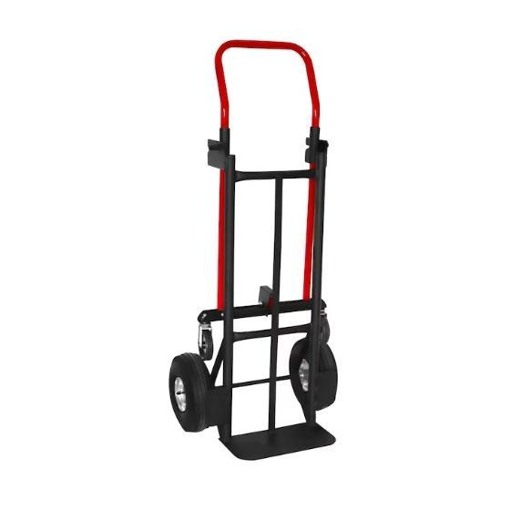 Milwaukee 800lb Capacity 4-Wheel Multiple Steel Convertible Hand Truck, Style Selections Shelving Unit - MSRP $2,055