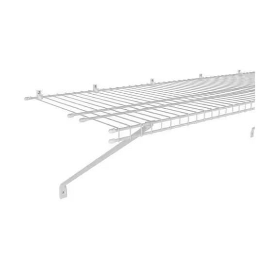 ClosetMaid SuperSlide 144 in. W x 16 in. D White Ventilated Wire Closet Shelf (6-Pack) - Est Retail $260