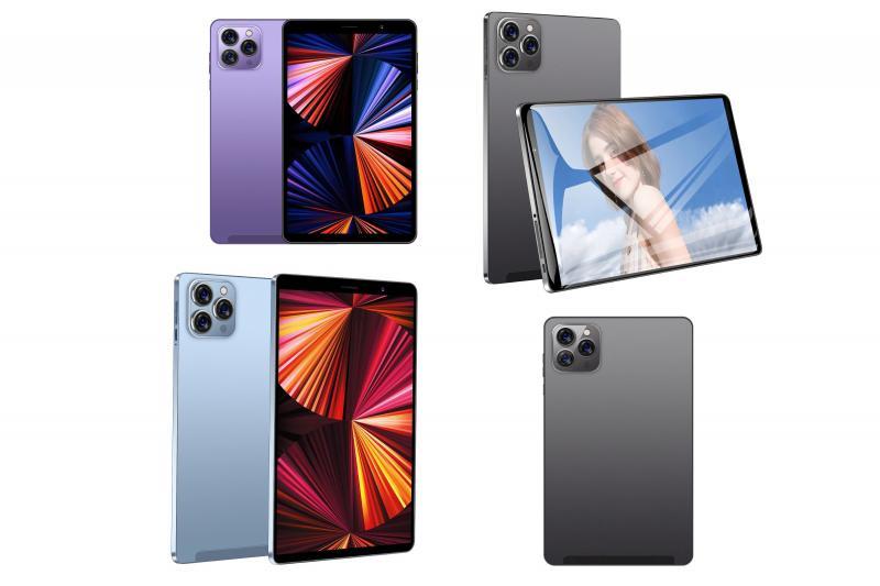 3 Sets - New 8 inch Android Tablets w/Sim 128GB Case Earbuds and more