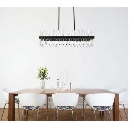 Elegant Lighting 6200G42C Crystal Linear Chandelier - MSRP $1,166