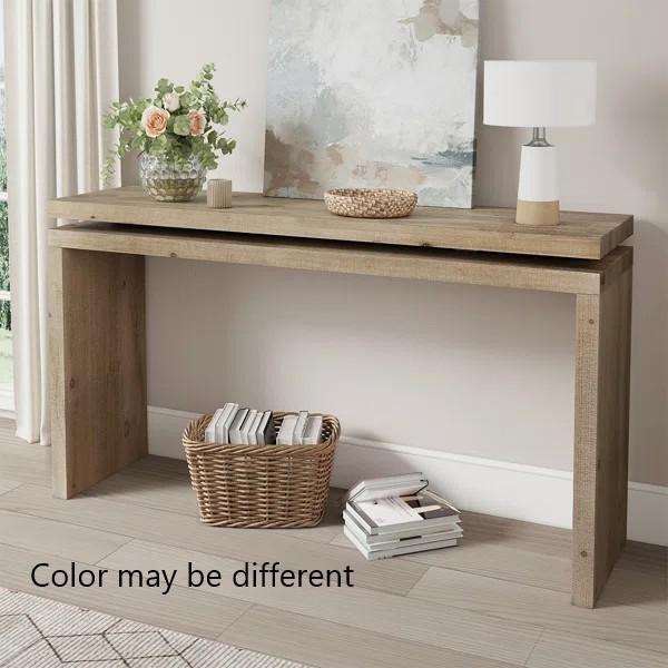 Furniture - Arwah 58" Console Table, Ebern Designs Patio Furniture Set, Ariana Solid Wood Nightstand - MSRP $1,762