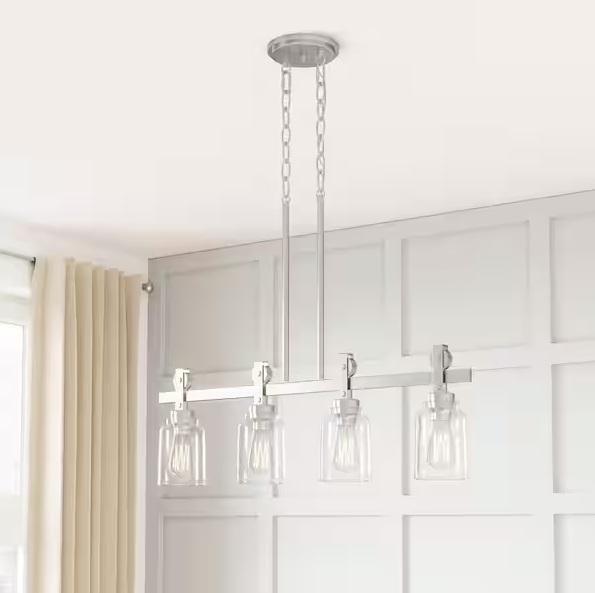 Lighting & Electrical- HDC Knollwood 4-Light Chandelier, Y'INSP, Lithonia Lighting, SVOPES, Metalux - Est Retail $2,229