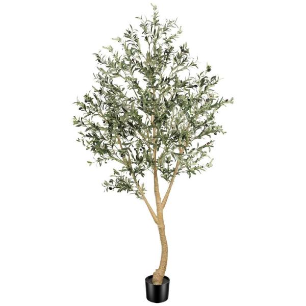 Home - Realead Faux Olive Tree, Viviflyse Wall Clock, Maple Leaves Garland - MSRP $39,284
