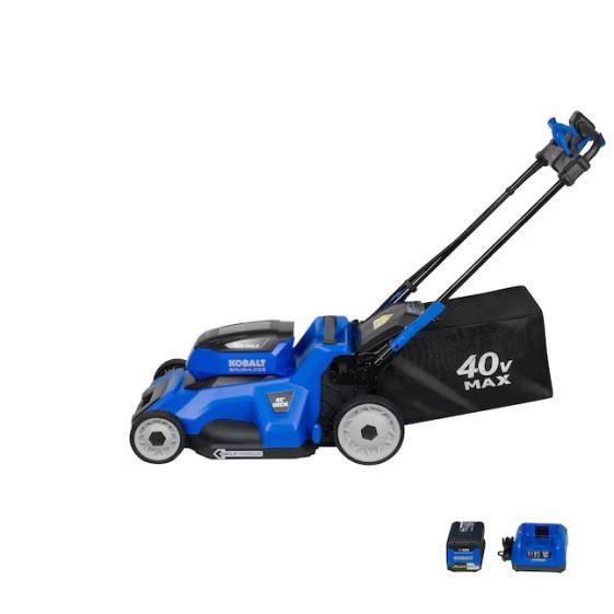 Kobalt Self Propelled Mower, Cogdell 60" Ceiling Fan, Levolor Faux Wood Blind - MSRP $2,028