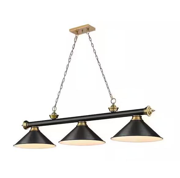 Lighting & Electrical - Cordon 3-Light Billiard Shades, ABB, Hunter, DSI LIGHTING, Kenroy Home - Est Retail $3,382