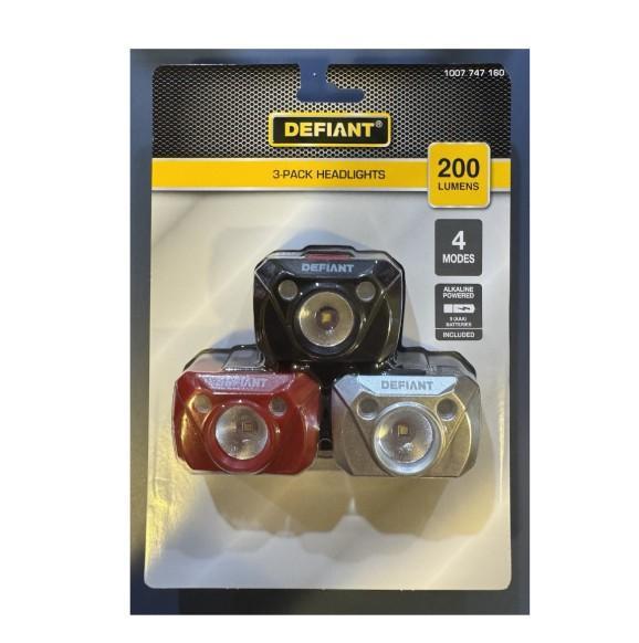 General Merch - Defiant Headlamps and Flashlights, and More - Est Retail $15,651
