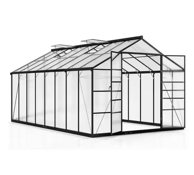 Doors & Windows - VIWAT 10ftWx16ftD Polycarbonate Greenhouse, WINSOON, eightdoors, Veneta, Veranda - Est Retail $1,869