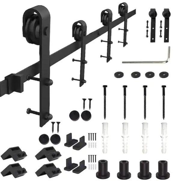 Doors & Windows - WINSOON 12ft/144in Sliding Barn Door Hardware Track Kit, VIVOHOME, Hampton Bay - Est Retail $939