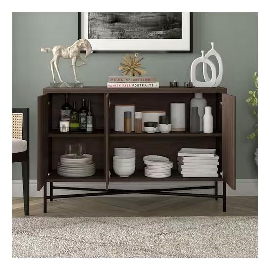 Mixed Lot - Brighton Buffet Table, Halseey Kitchen Island, Seabrook 2-Tier Storage Unit - Est Retail $2,676- 1plt