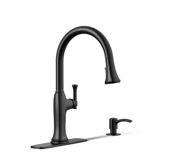 Kohler Kanan Kitchen Faucet, Zoeller Sump Pump,  Kobalt 40V Leaf Blower - MSRP $2,509