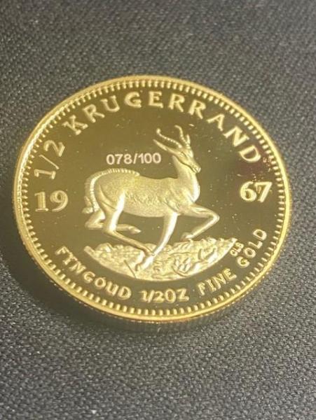 .Gold plated 20 Limited Edition Krugerrand Replica Coins 1/2oz
